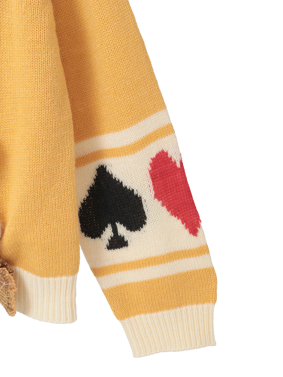 うさぎ顔ぐるみモチーフ付きニットカーディガン 詳細画像 ピンク 4