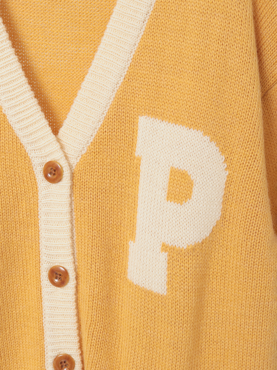 うさぎ顔ぐるみモチーフ付きニットカーディガン 詳細画像 ピンク 6