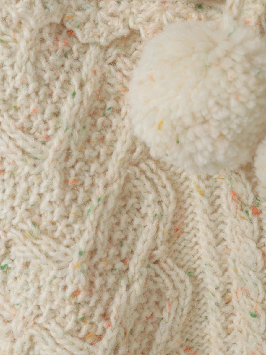 バラモチーフ付き丸ヨークニットカーディガン 詳細画像 ソライロ 7