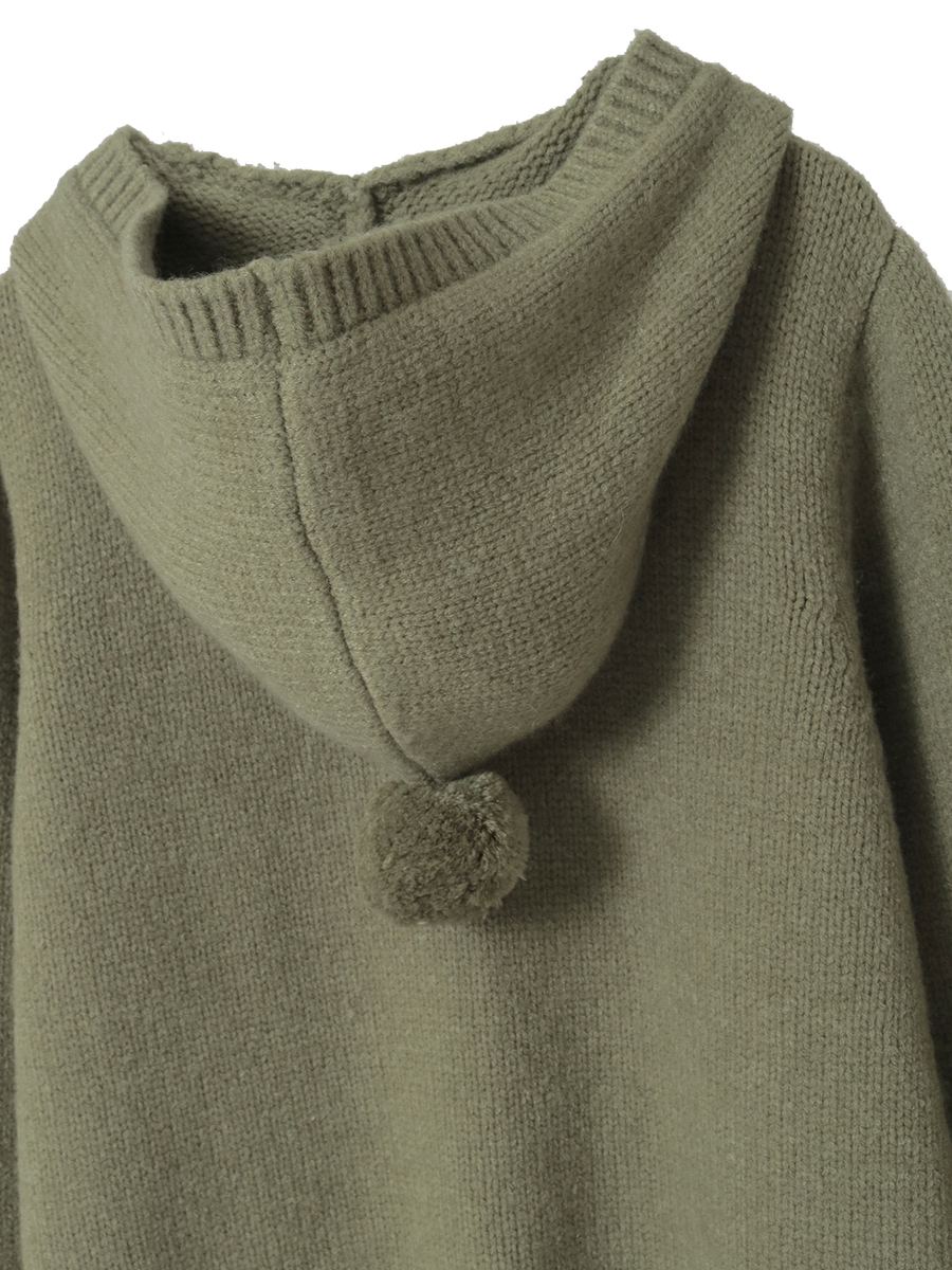 PHロゴワッペン付きフードニットカーディガン 詳細画像 ショコラ 14