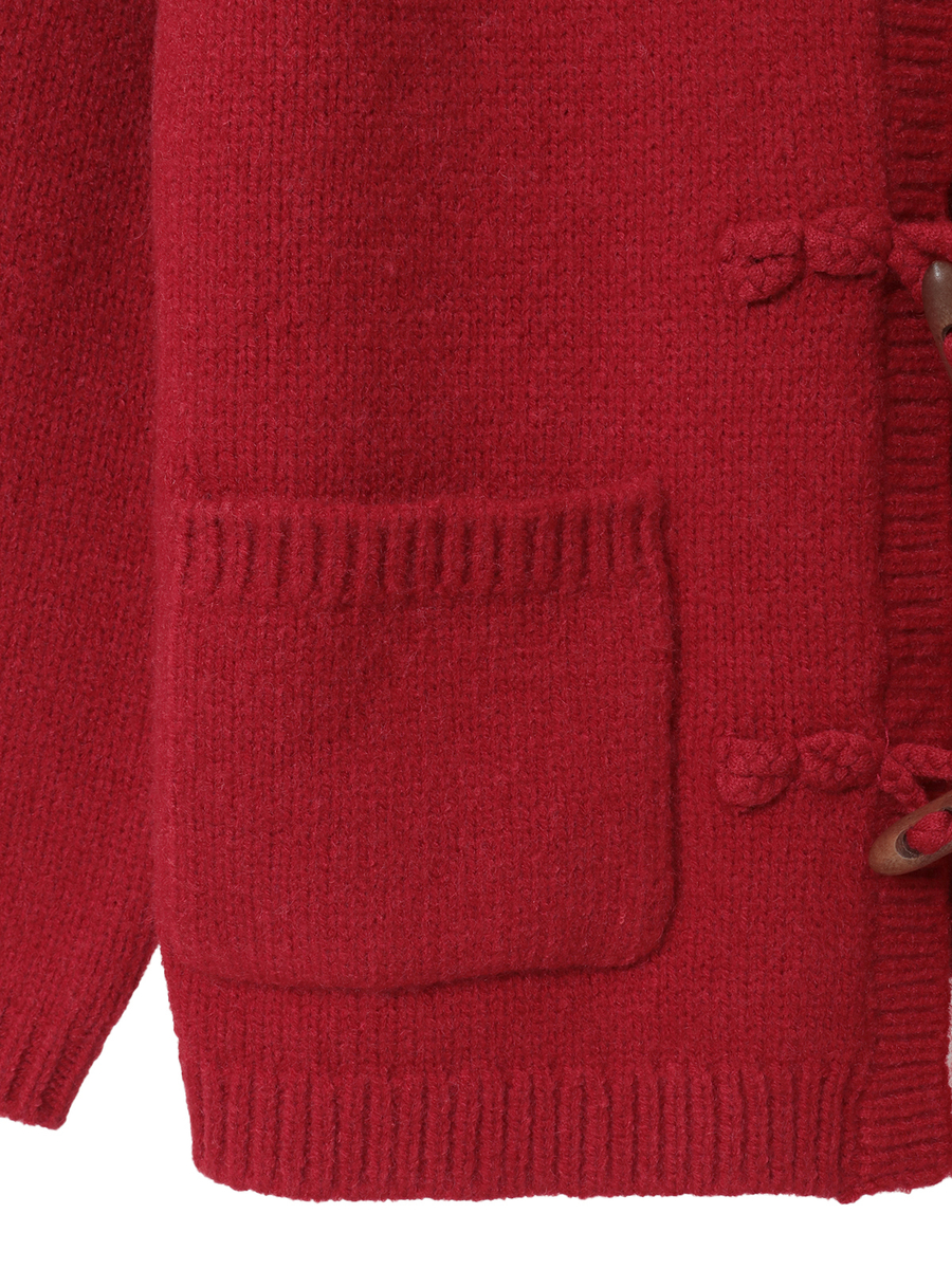 PHロゴワッペン付きフードニットカーディガン 詳細画像 ショコラ 6