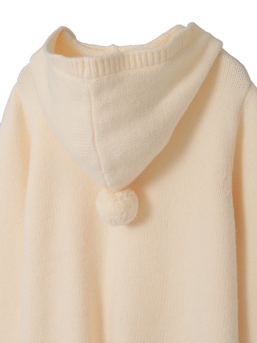 PHロゴワッペン付きフードニットカーディガン 詳細画像 ショコラ 9