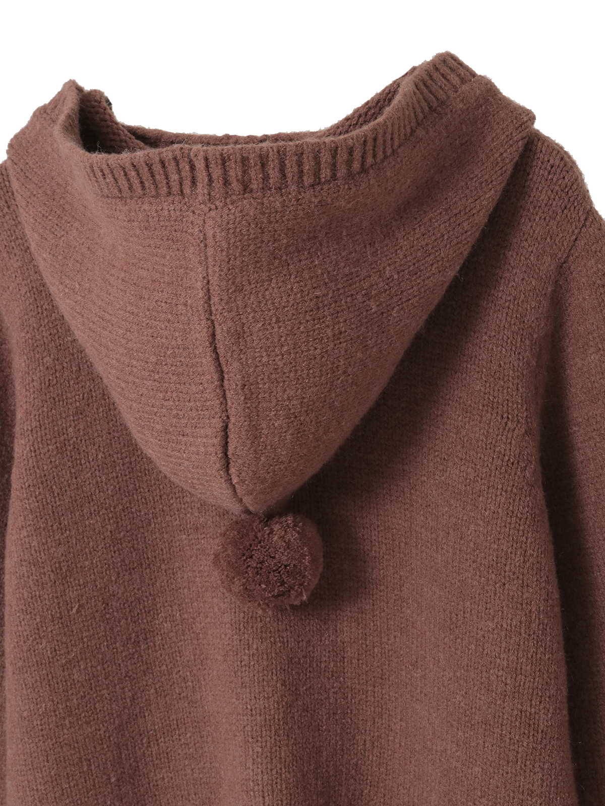 【美品】ピンクハウス くすみ赤 ロゴ刺繍 フード付きニットパーカー/2022年 ウィンターフォレストトリートプリントパーカー｜ピンクハウス