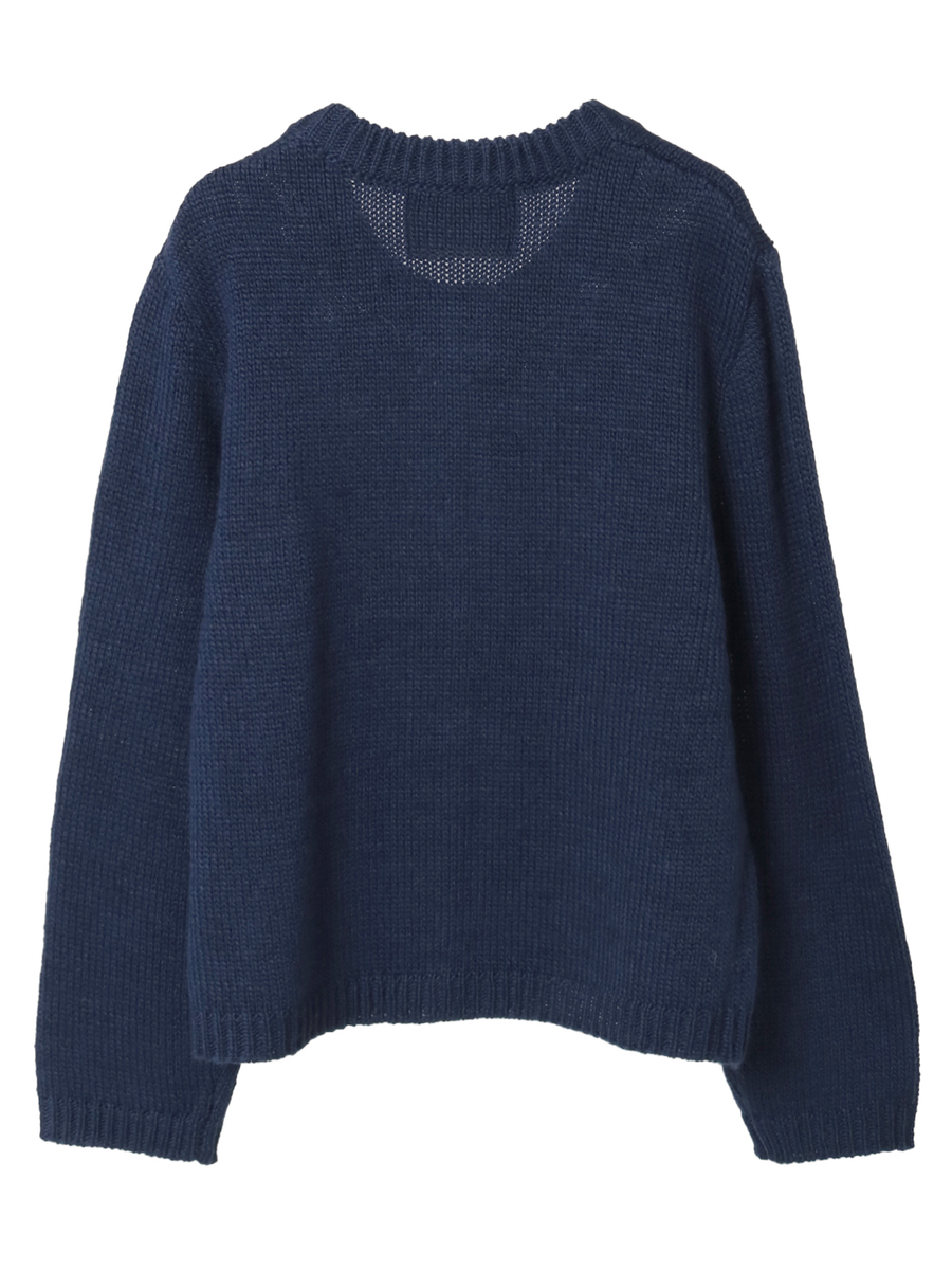 三つ子のくまの冬支度モチーフニットカーディガン 詳細画像 アカ 2