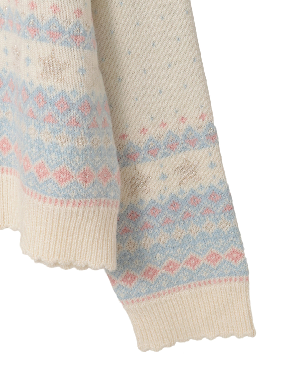 星柄編み込みニットカーディガン 詳細画像 キナリ 6