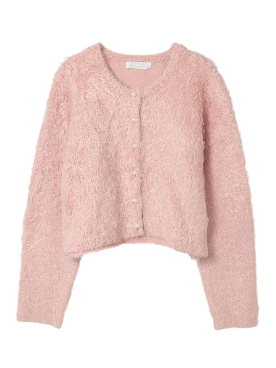 ふわふわニットカーディガン 詳細画像 サックス 1