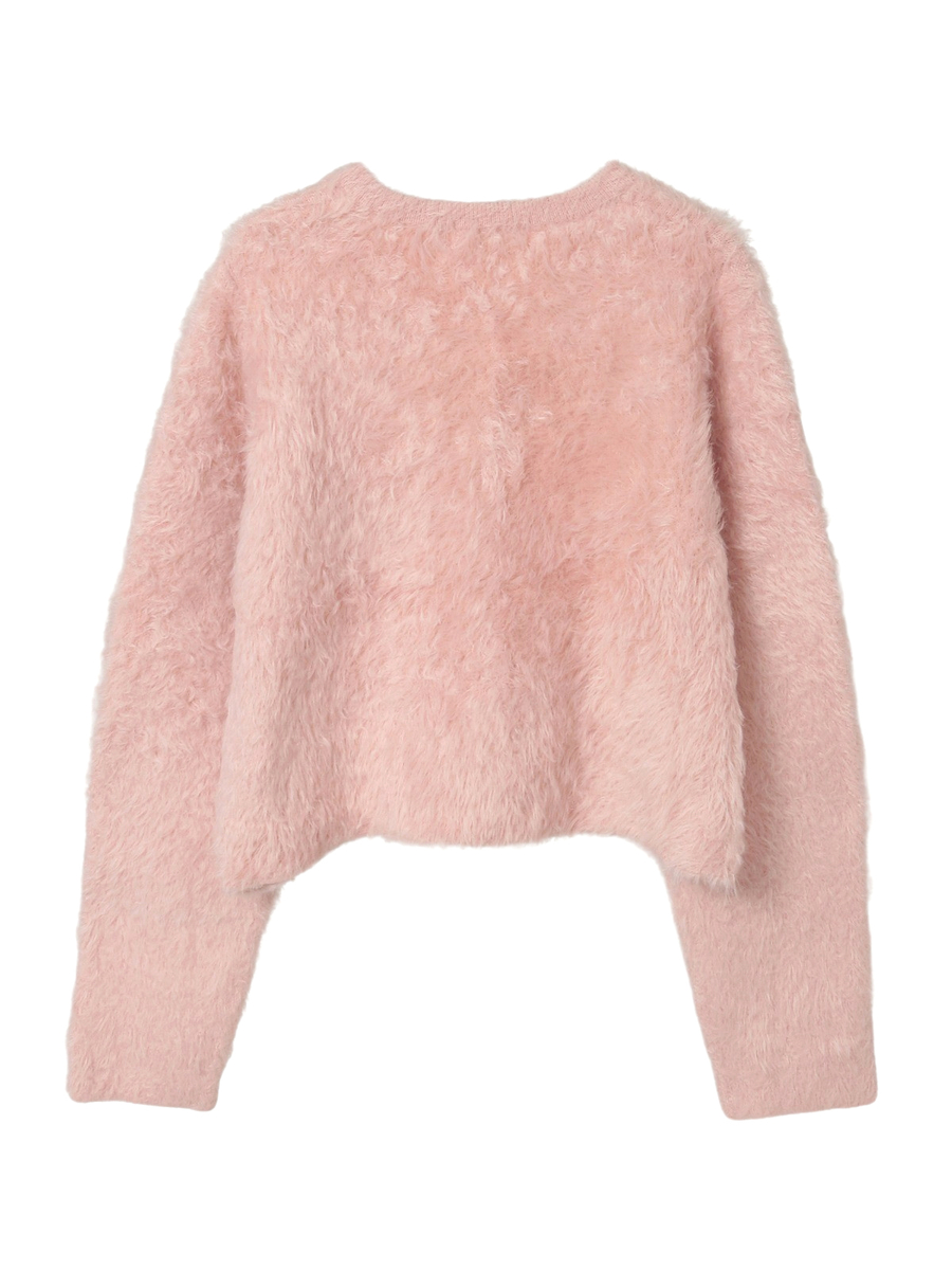 ふわふわニットカーディガン 詳細画像 サックス 2