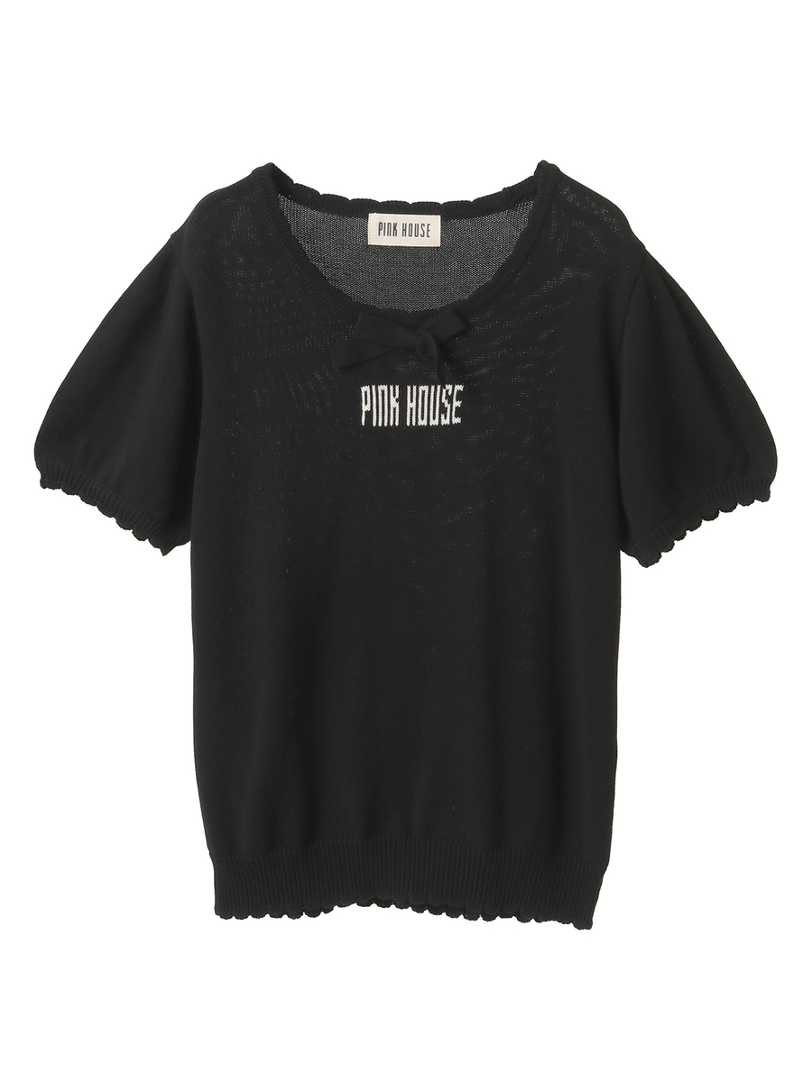 ロゴリボンニット 詳細画像 クロ 1