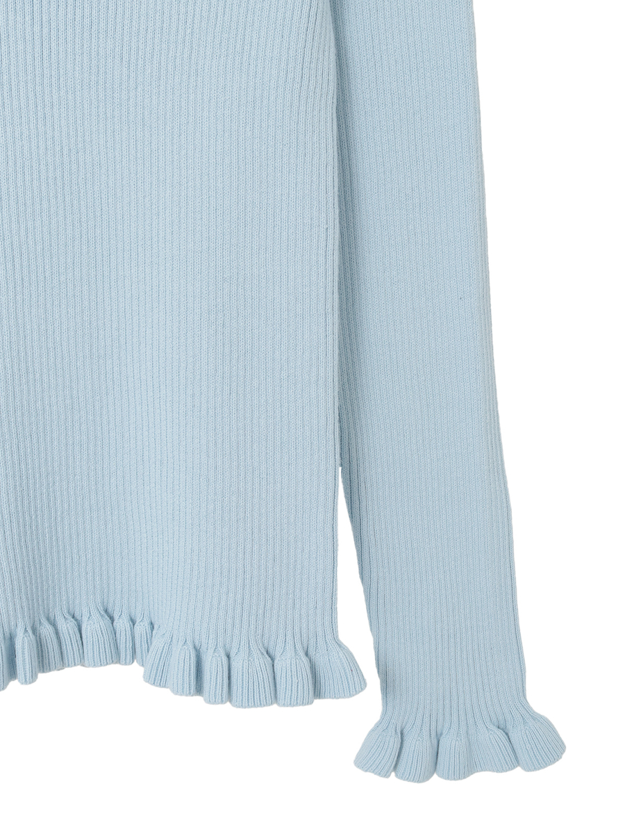 モチーフ付きタートルリブニット 詳細画像 クロ 6