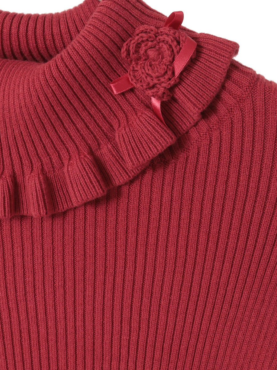 モチーフ付きタートルリブニット 詳細画像 クロ 9