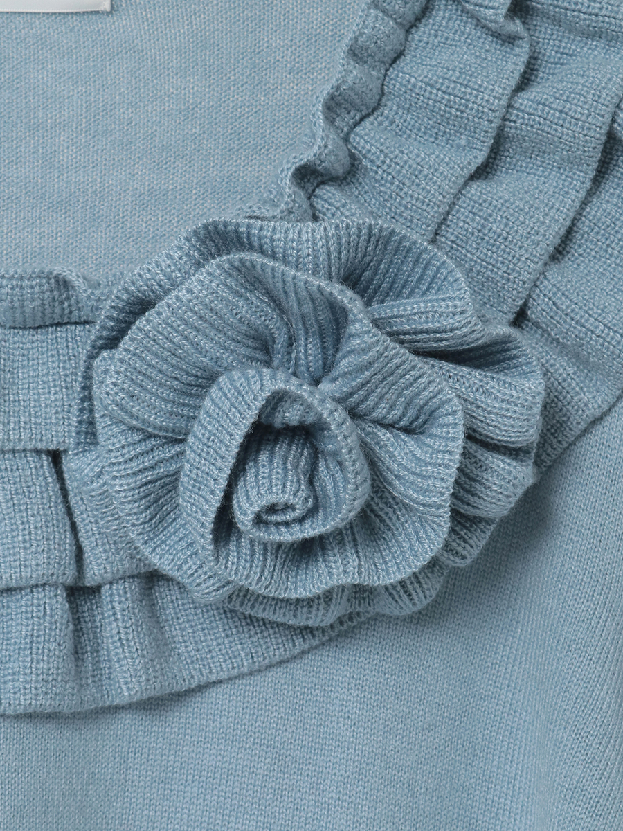 フラワーモチーフブローチ付きフリルニット 詳細画像 キナリ 4