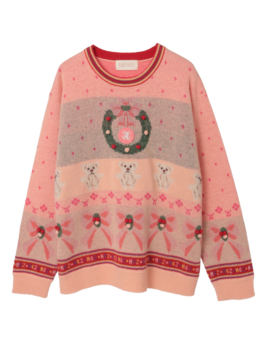 PINK HOUSE×Momocloポップルモチーフニット 詳細画像 ピンク 1