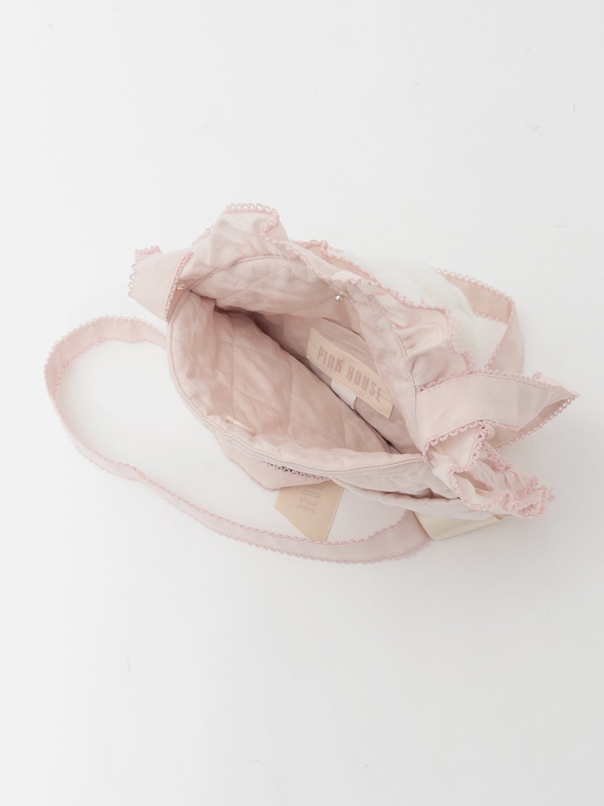 うさぎ顔ぐるみ付きサークルフリルポシェット｜ピンクハウス
