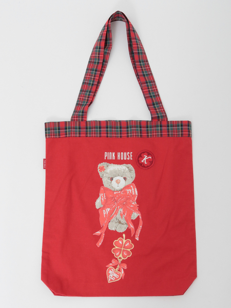 PINK HOUSE×Momoclo テディ＆ネコプリントバッグ