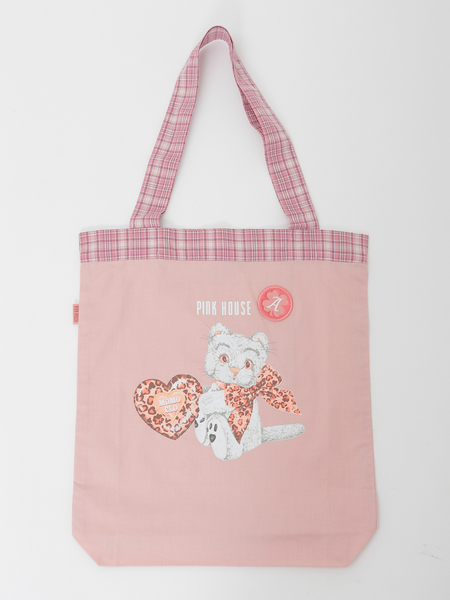 PINK HOUSE×Momoclo テディ＆ネコプリントバッグ