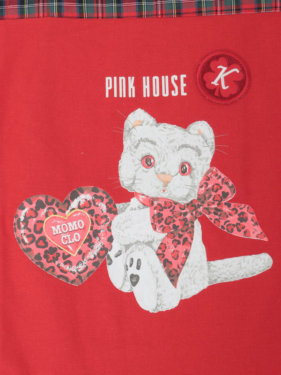 PINK HOUSE&times;Momoclo テディ＆ネコプリントバッグ 詳細画像 ピンク・ネコ 20