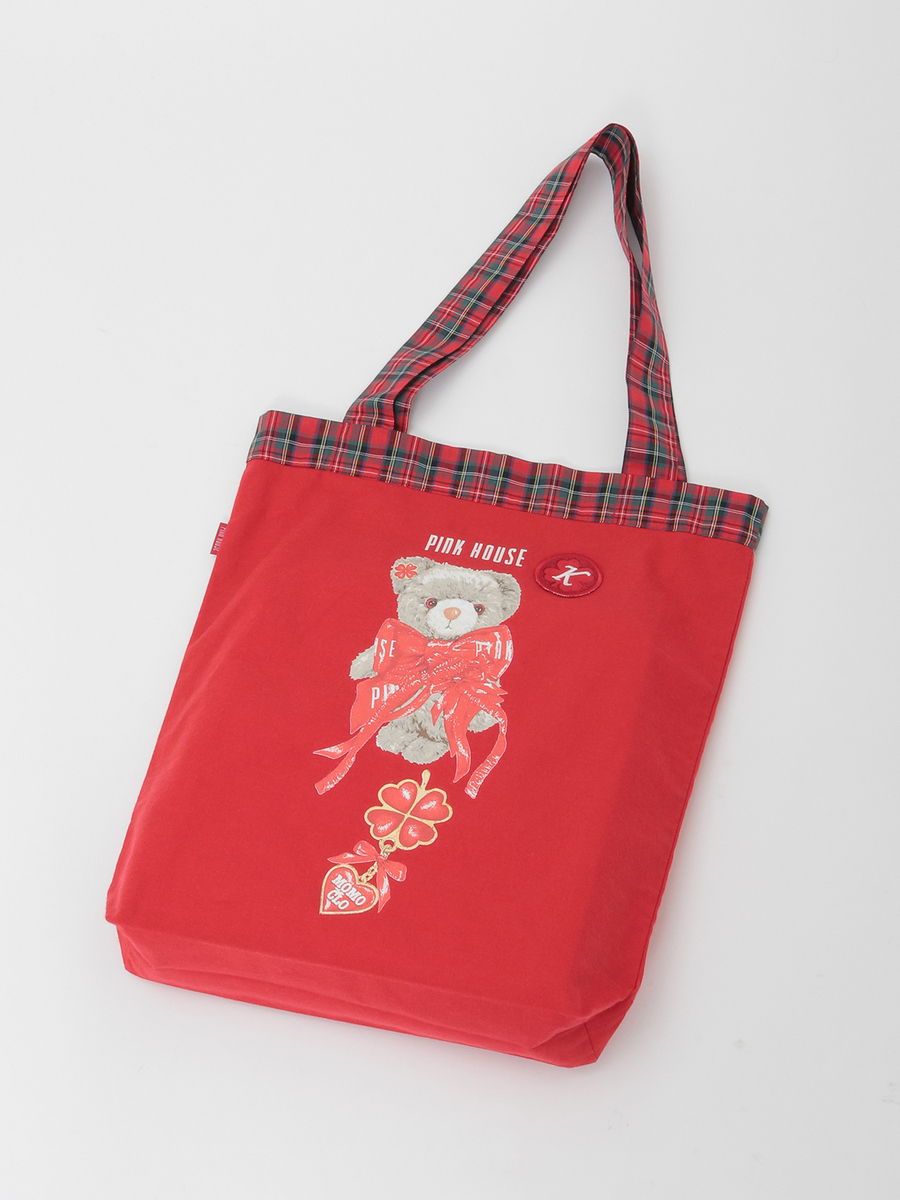PINK HOUSE&times;Momoclo テディ＆ネコプリントバッグ 詳細画像 ピンク・ネコ 6