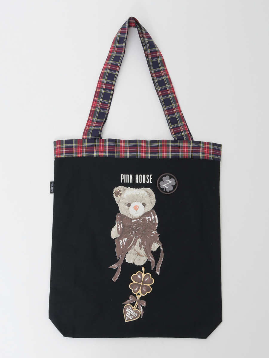 PINK HOUSE&times;Momoclo テディ＆ネコプリントバッグ 詳細画像 クロ・クマ 1