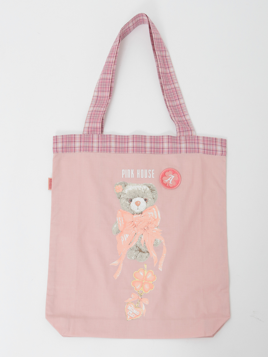 PINK HOUSE&times;Momoclo テディ＆ネコプリントバッグ 詳細画像 ピンク・クマ 1