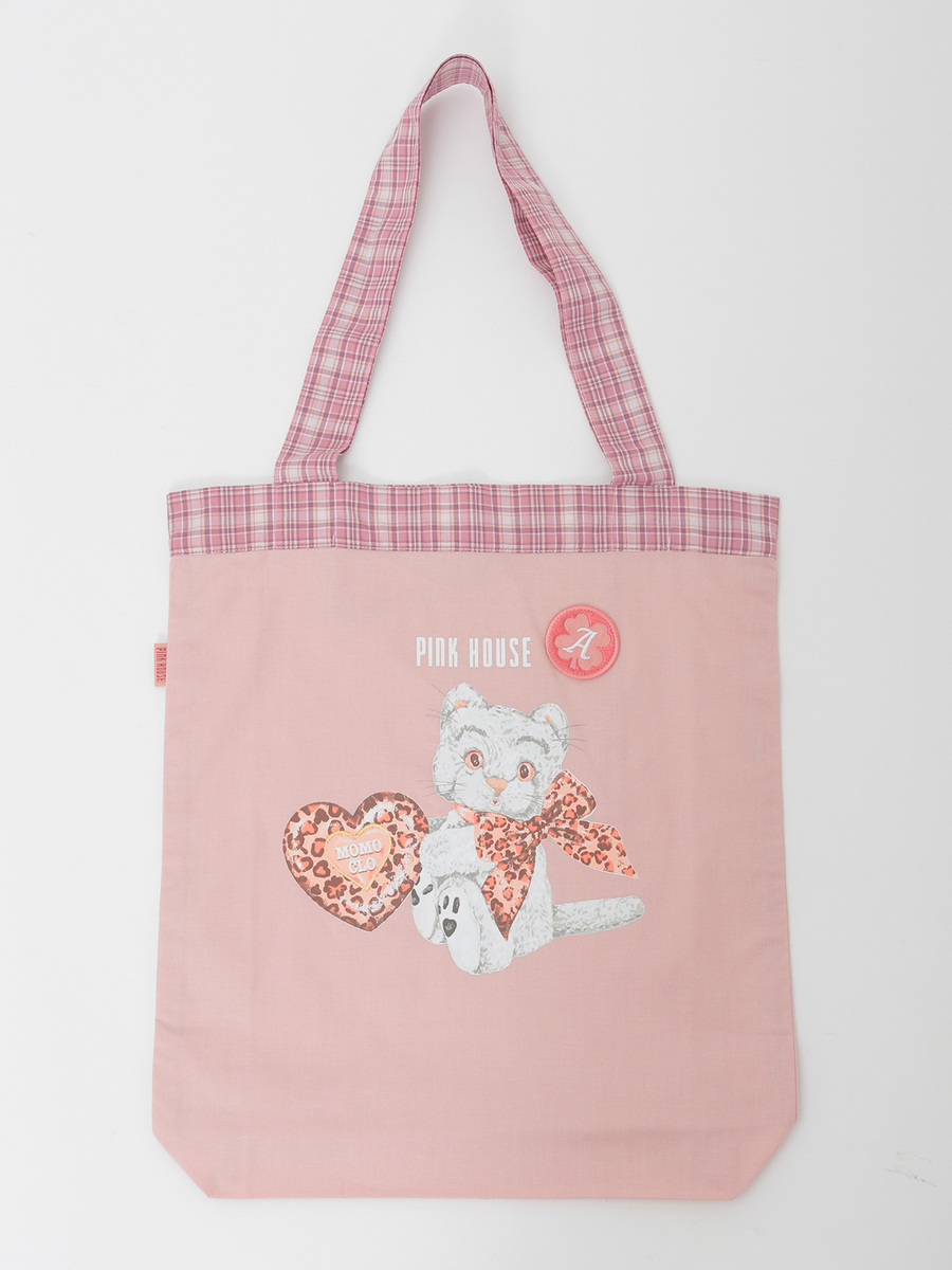 PINK HOUSE&times;Momoclo テディ＆ネコプリントバッグ 詳細画像 ピンク・ネコ 1