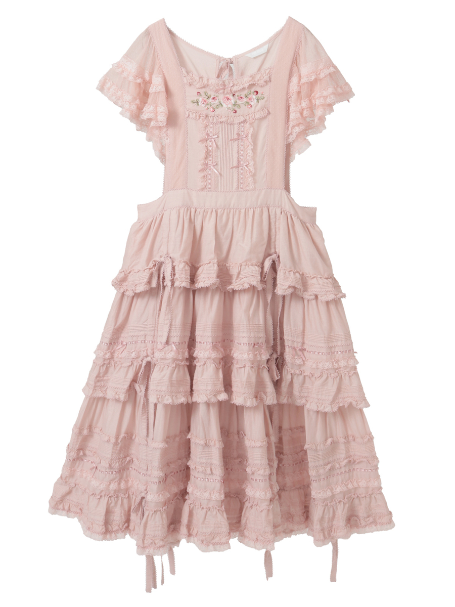 ローズ刺繍使いタブリエドレス 詳細画像 ソライロ 1