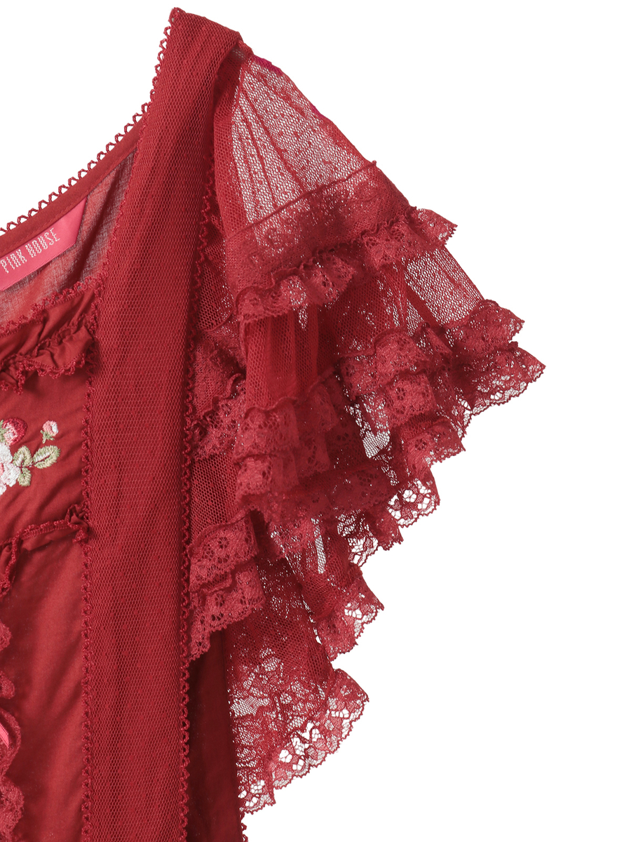 ローズ刺繍使いタブリエドレス 詳細画像 ソライロ 13