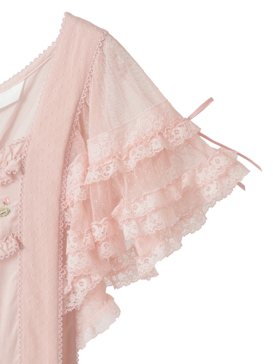ローズ刺繍使いタブリエドレス 詳細画像 ソライロ 5