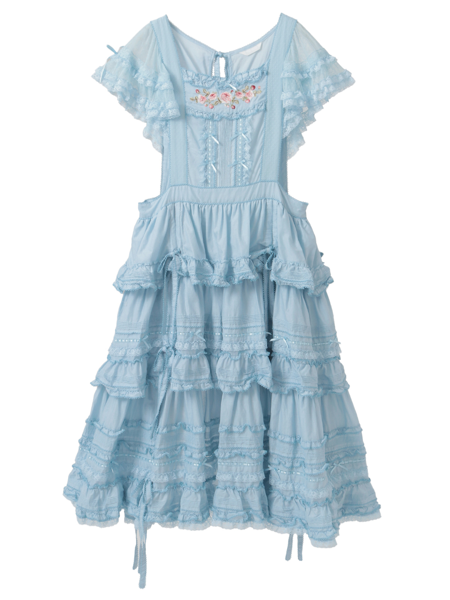 ローズ刺繍使いタブリエドレス 詳細画像 ソライロ 1