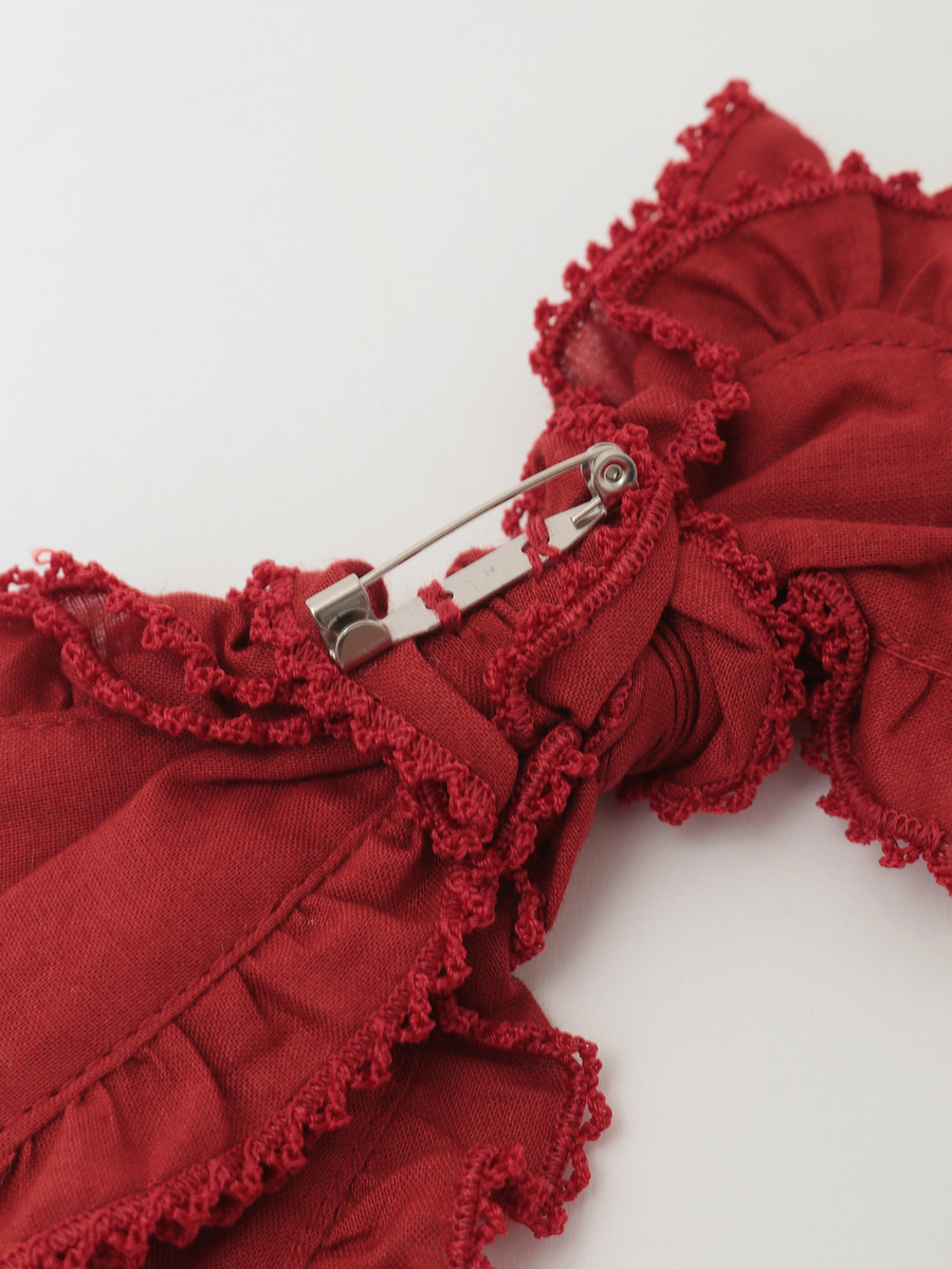 水玉プリント＆無地ローンリボンブローチセット 詳細画像 ソライロ×ソライロ 5