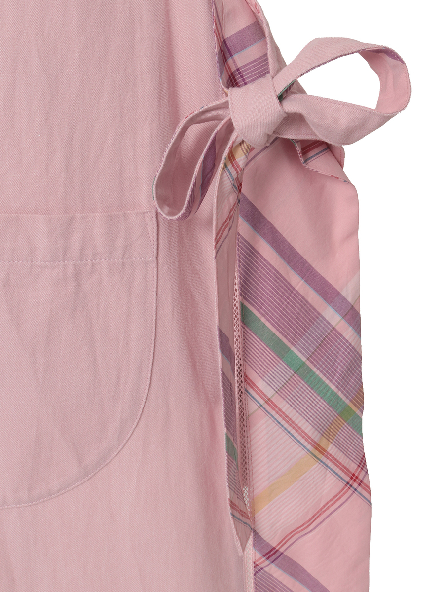 テディベア刺繍デニムタブリエ 詳細画像 アカ 4