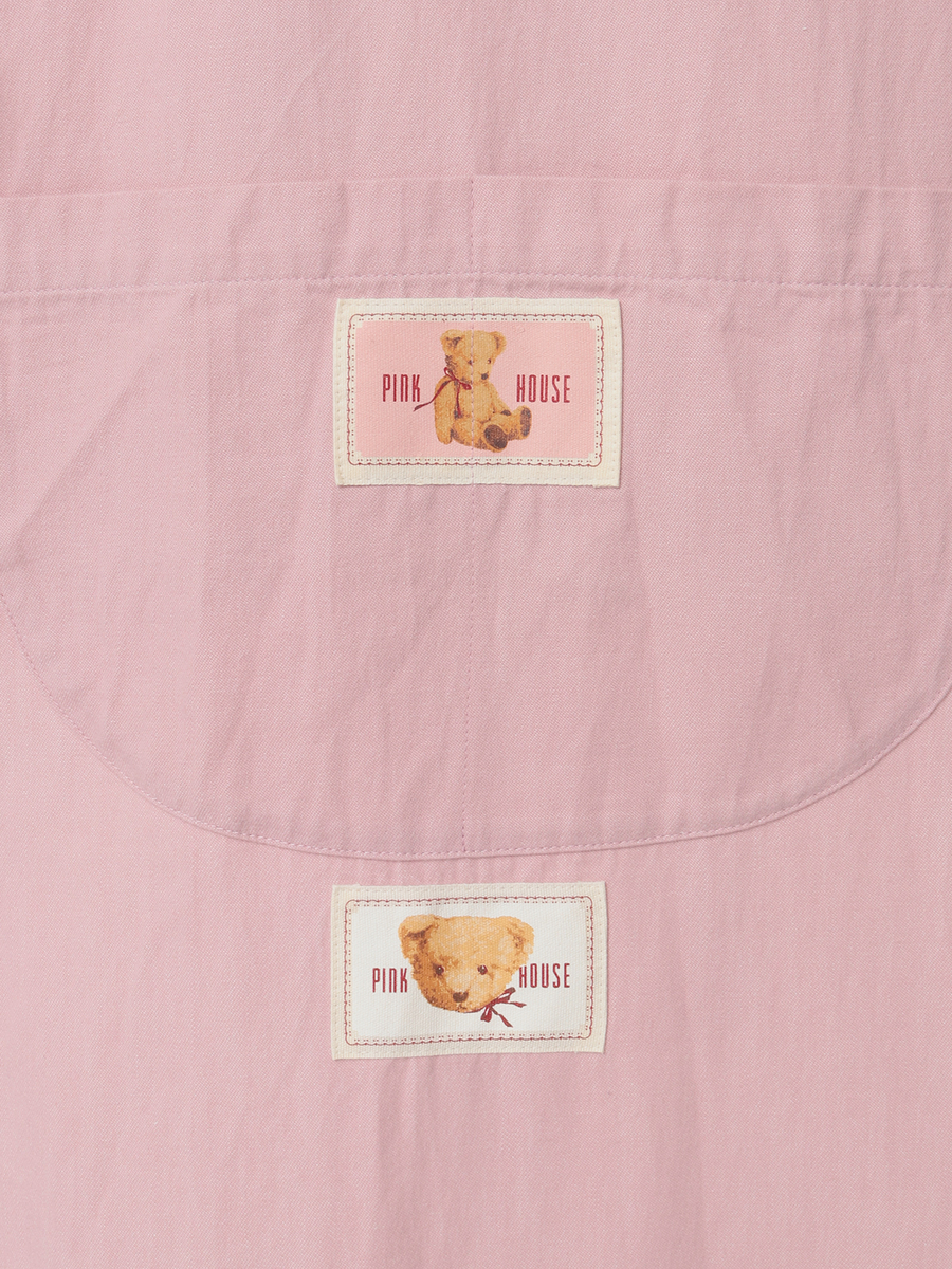 テディベア刺繍デニムタブリエ 詳細画像 アカ 7