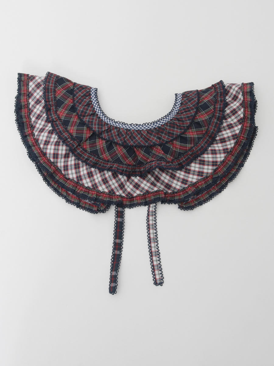 フリル使いティペット 詳細画像 アカ系 2