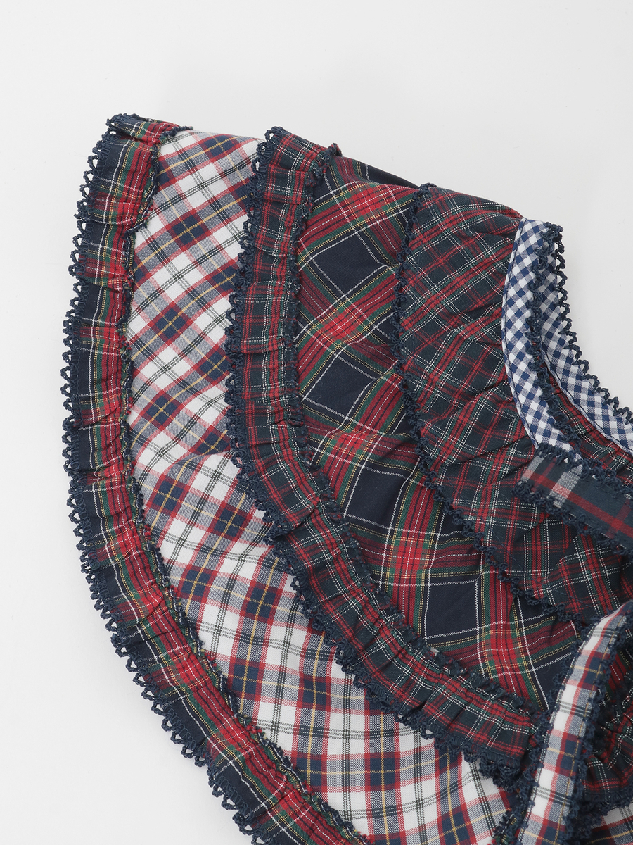 フリル使いティペット 詳細画像 アカ系 3