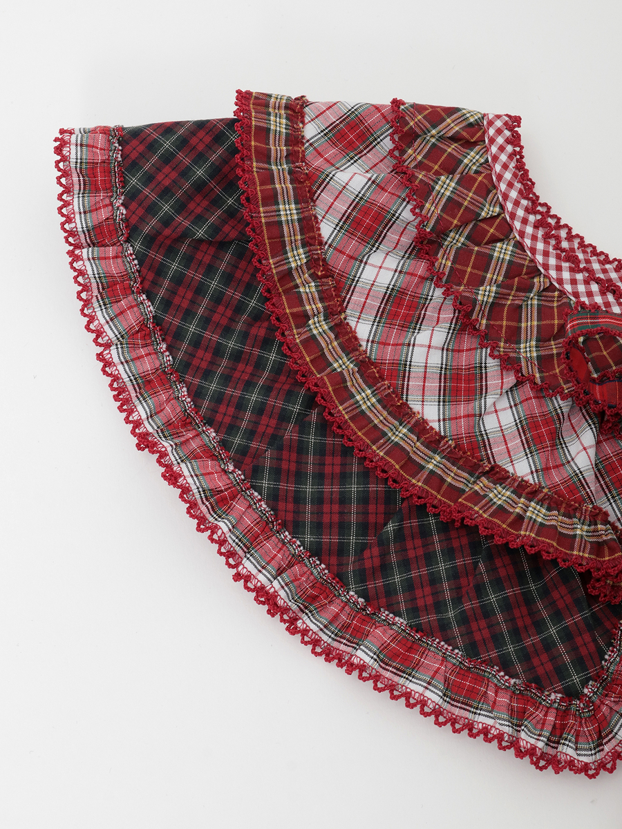 フリル使いティペット 詳細画像 アカ系 5