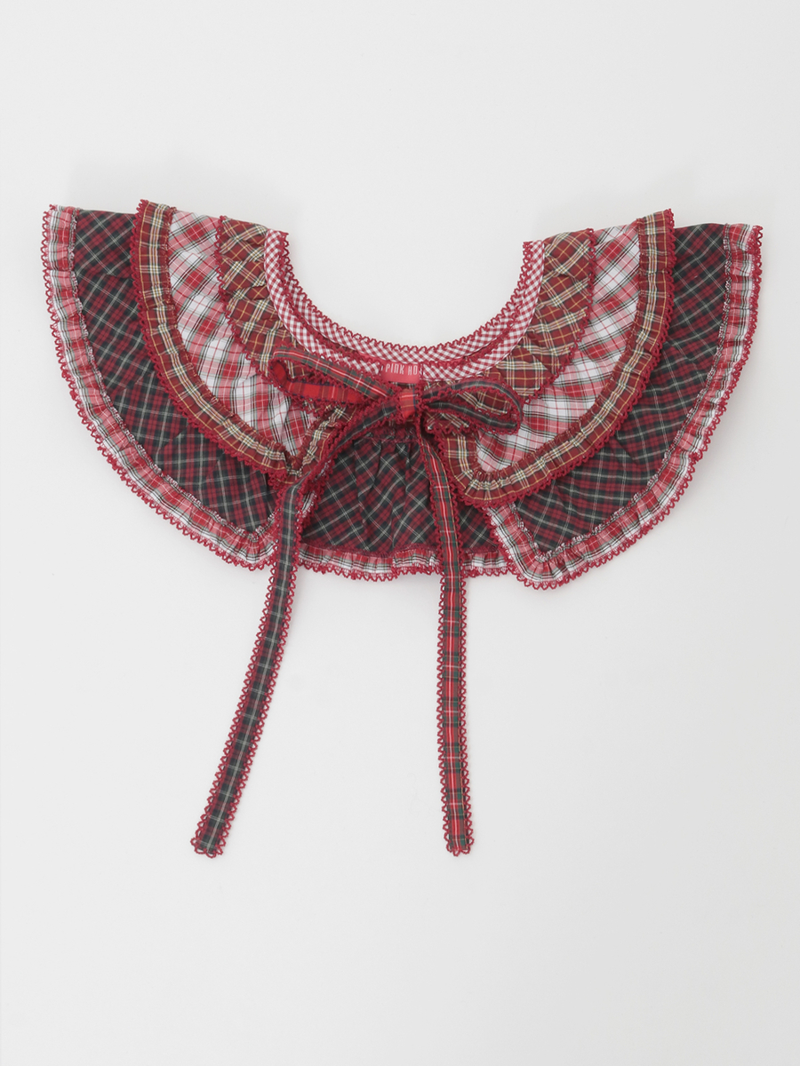 フリル使いティペット 詳細画像 アカ系 1