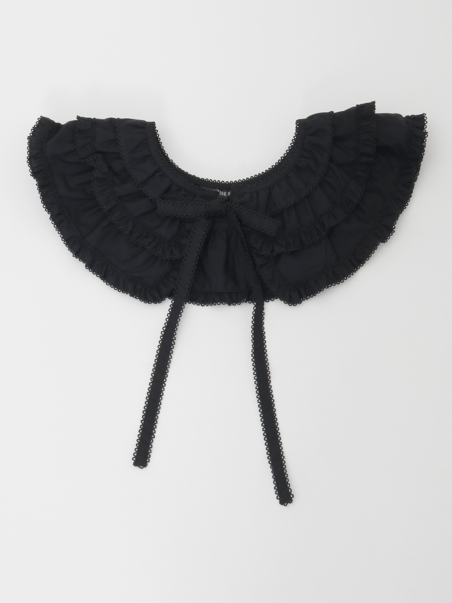 フリル使いティペット 詳細画像 クロ 1