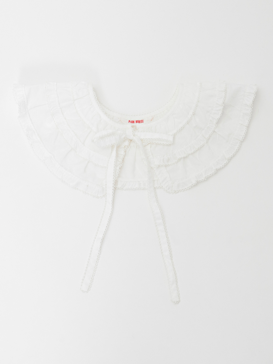 フリル使いティペット 詳細画像 シロ 1