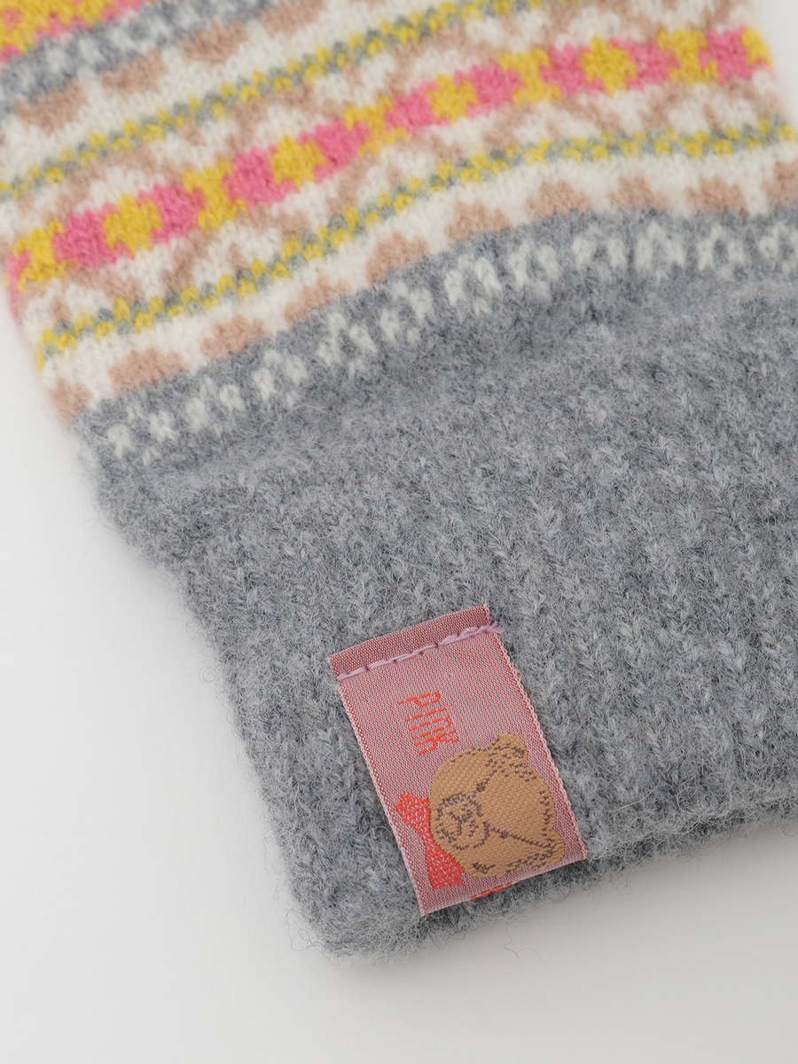 編み込みニット手袋 詳細画像 ミズイロ系 3