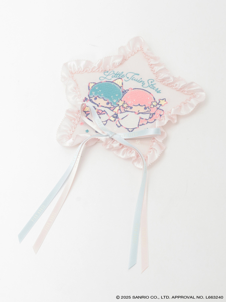 Little Twin Stars×PINK HOUSE 刺しゅう入り星形ワッペンブローチ