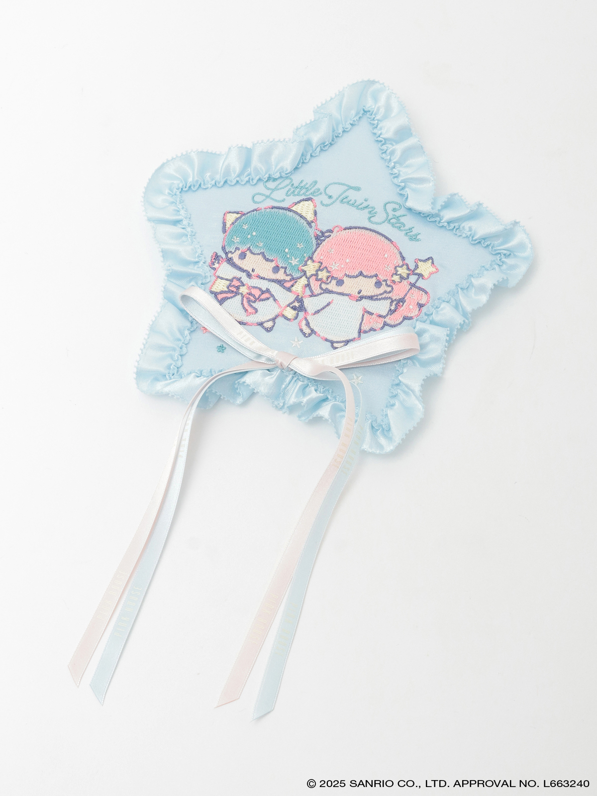Little Twin Stars×PINK HOUSE 刺しゅう入り星形ワッペンブローチ