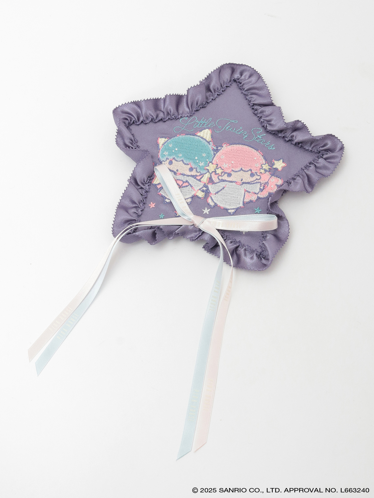 Little Twin Stars×PINK HOUSE 刺しゅう入り星形ワッペンブローチ