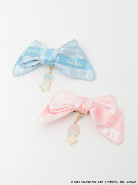 Little Twin Stars×PINK HOUSE リボンクリップ2個セット(チャーム付き)