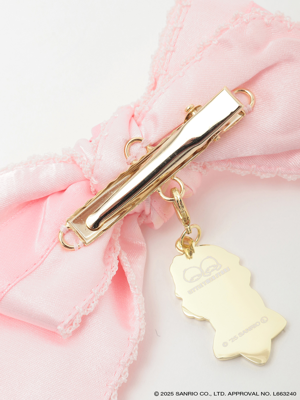 Little Twin Stars×PINK HOUSE リボンクリップ2個セット(チャーム付き