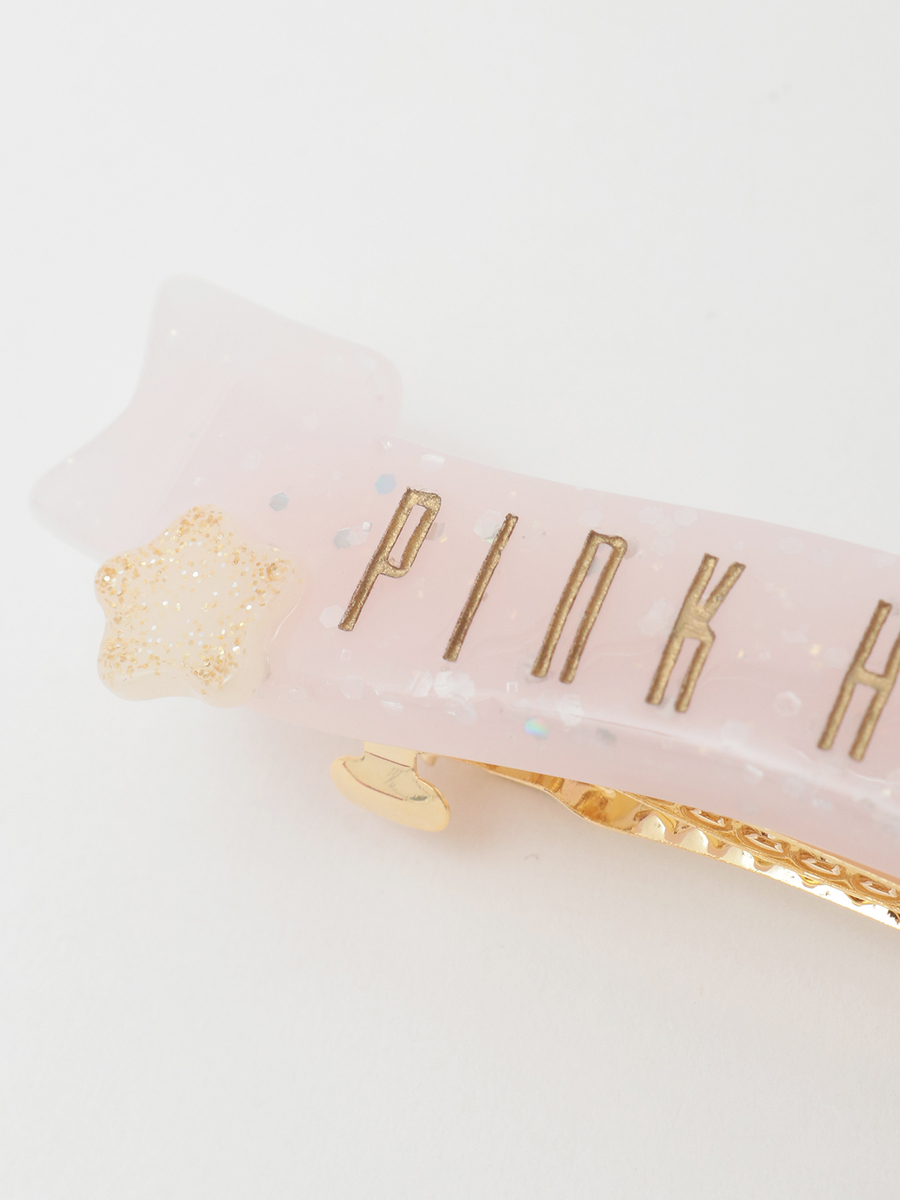 ラメ入り星ロゴバレッタ 詳細画像 ピンク 3