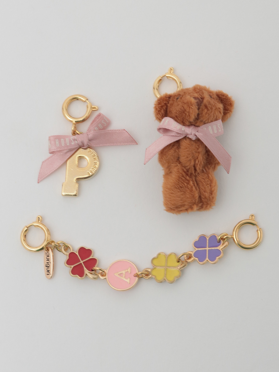 PINK HOUSE×Momoclo×guriguri テディ＆クローバー＆Pロゴ シューズチャーム 詳細画像 ピンク×チャくま 1