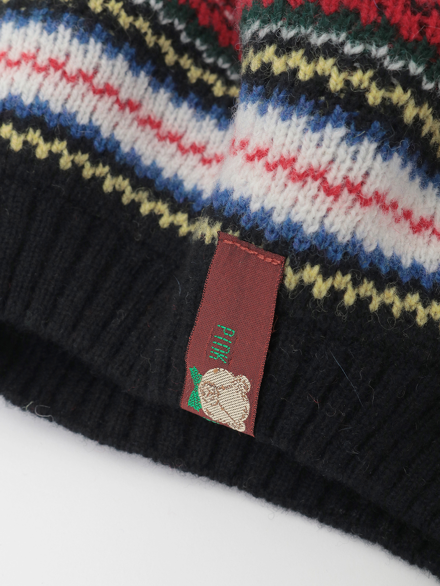 タータンチェックニットベレー 詳細画像 アカ系 6