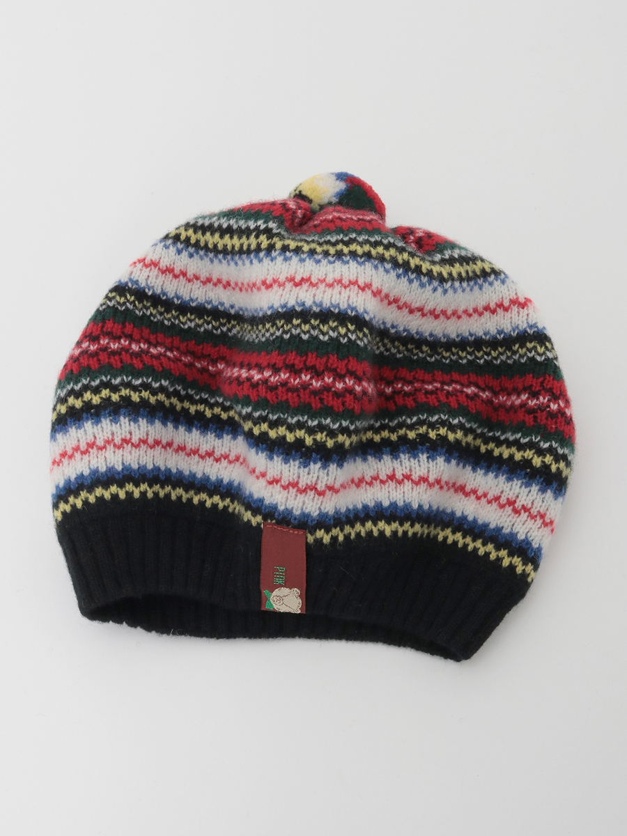 タータンチェックニットベレー 詳細画像 アカ系 7