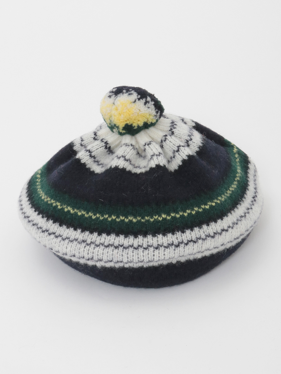 タータンチェックニットベレー 詳細画像 グリーン系 1