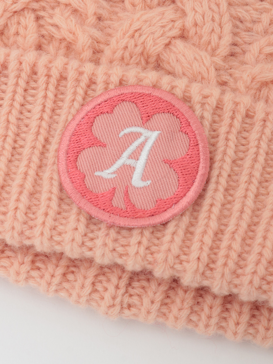 PINK HOUSE×Momoclo イニシャルワッペン付ポンポンニットキャップ 詳細画像 アカ 3