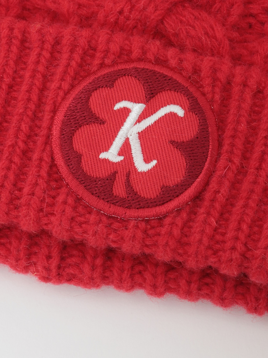 PINK HOUSE×Momoclo イニシャルワッペン付ポンポンニットキャップ 詳細画像 アカ 8